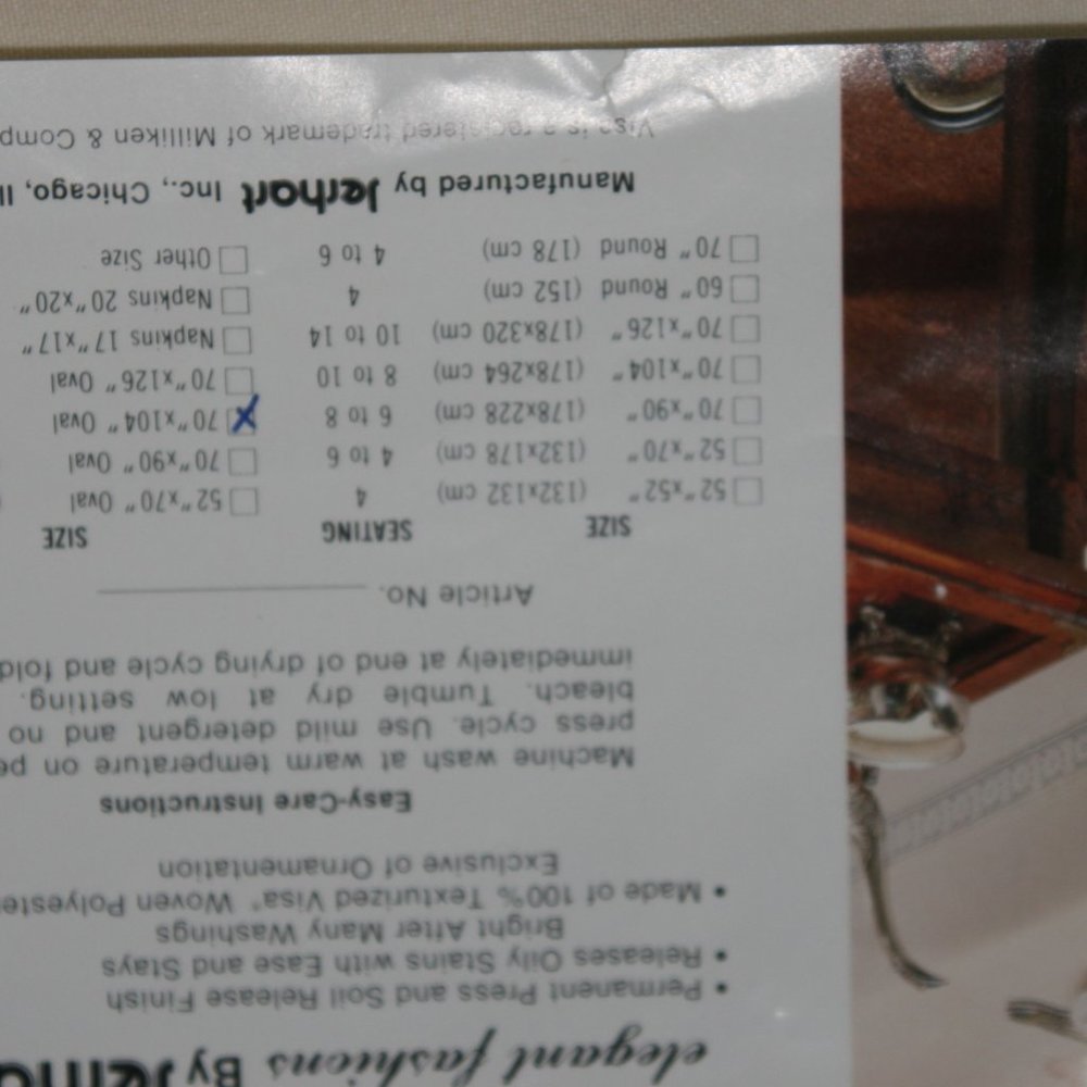 Oval Tablecloth-Still in Original Package! - Picture 5 of 8